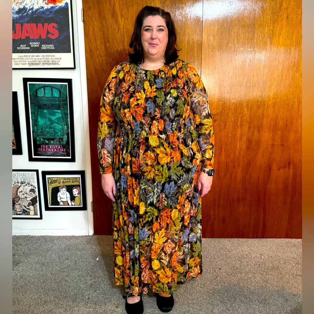 Modcloth 4x Mesh Leaf Print Maxi Dress. New Without Tags.